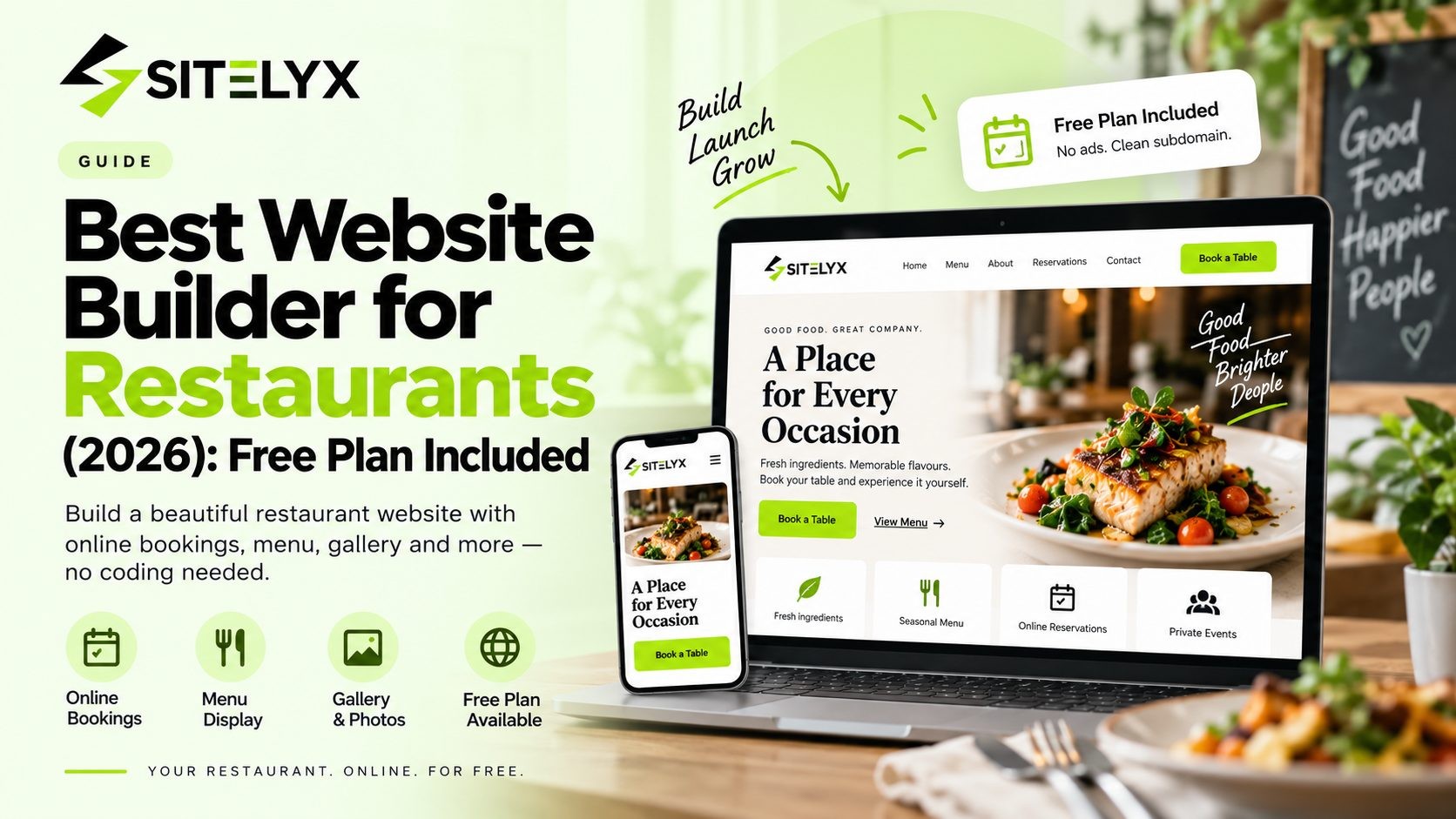 Best Website Builder for Restaurants (2026): Free Plan Included