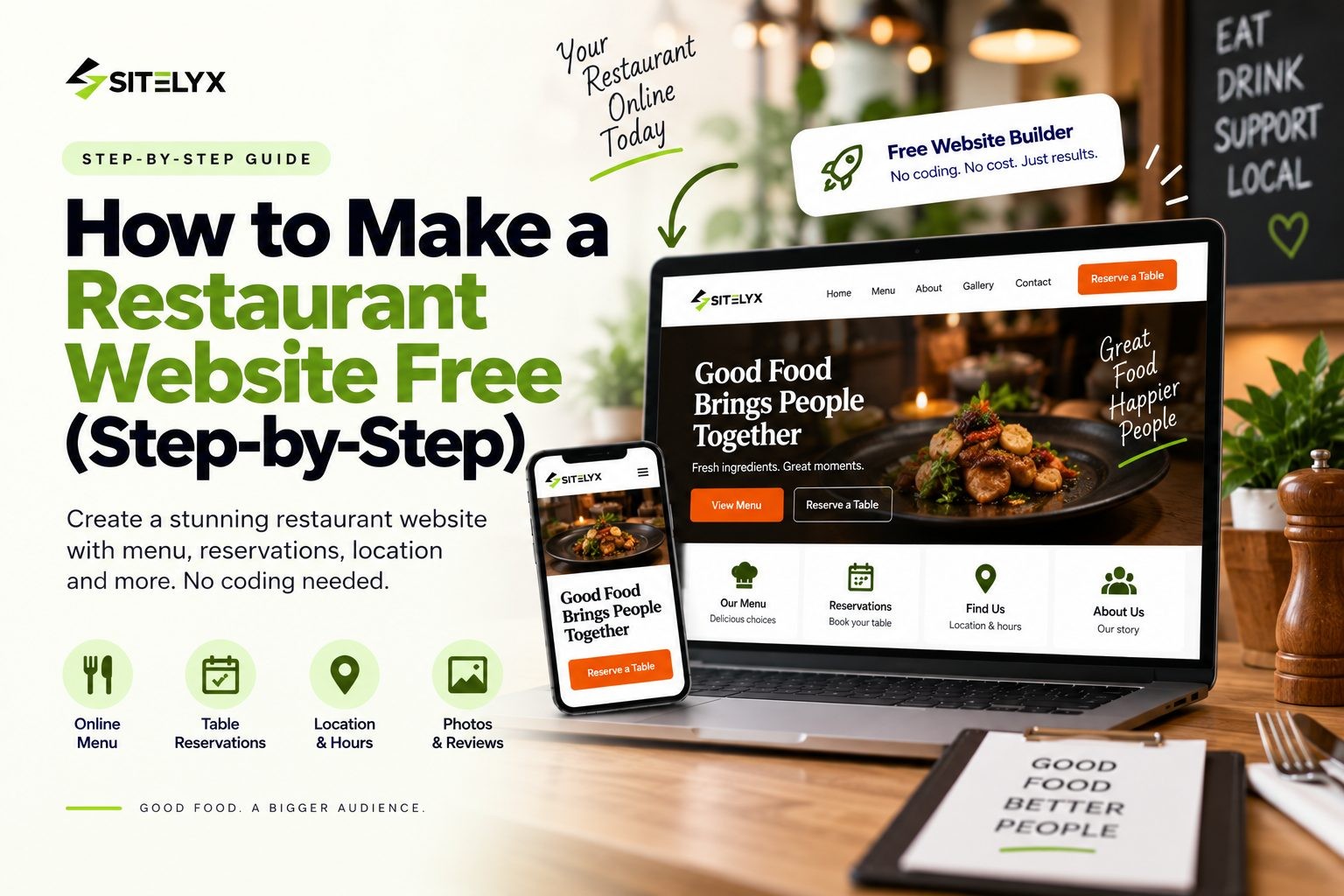 How to Make a Restaurant Website Free (Step by Step)